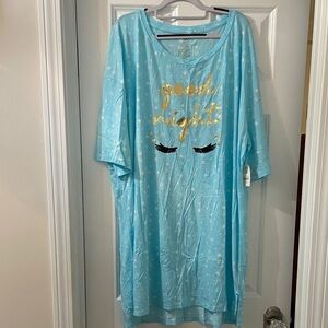 🧡 Women’s Secret Treasures Light Blue 'Good Night' Pajama Nightgown